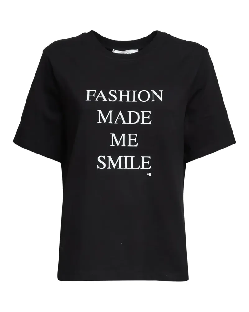 Victoria Beckham Fashion Made Me Smile T-Shirt - Schwarz Schwarz