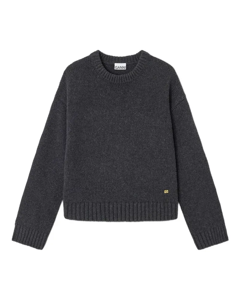 Ganni Pullover mit tiefen Schultern - Grau Grau