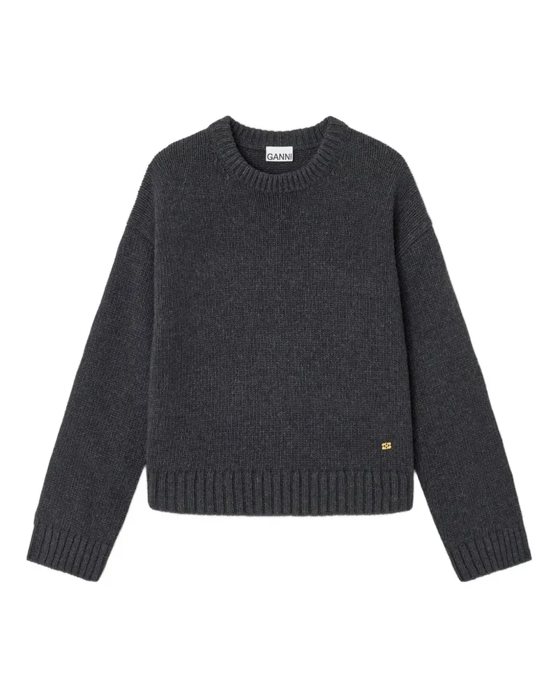 Ganni Pullover mit tiefen Schultern - Grau Grau