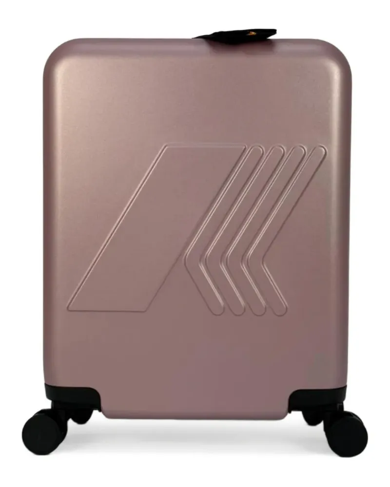 K-Way Reisekoffer mit Logo-Prägung und Rollen - Rosa Rosa