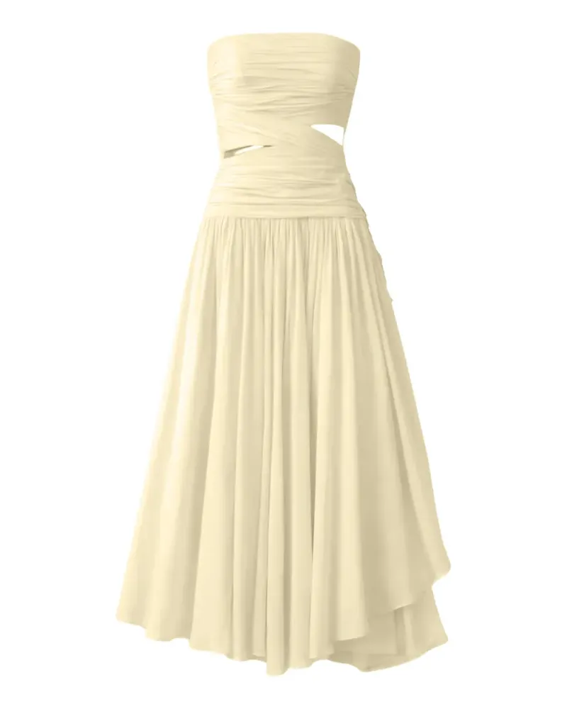 Self-Portrait strapless maxi dress - Gelb Gelb