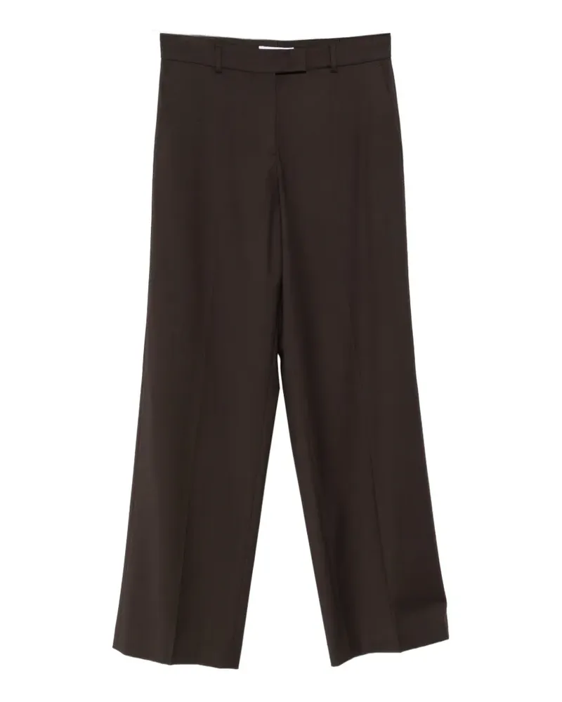 Manuel Ritz belt-loop straight-leg trousers - Braun Braun