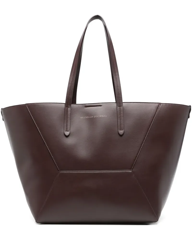Brunello Cucinelli Shopper mit Kontrasteinsätzen - Rot Rot