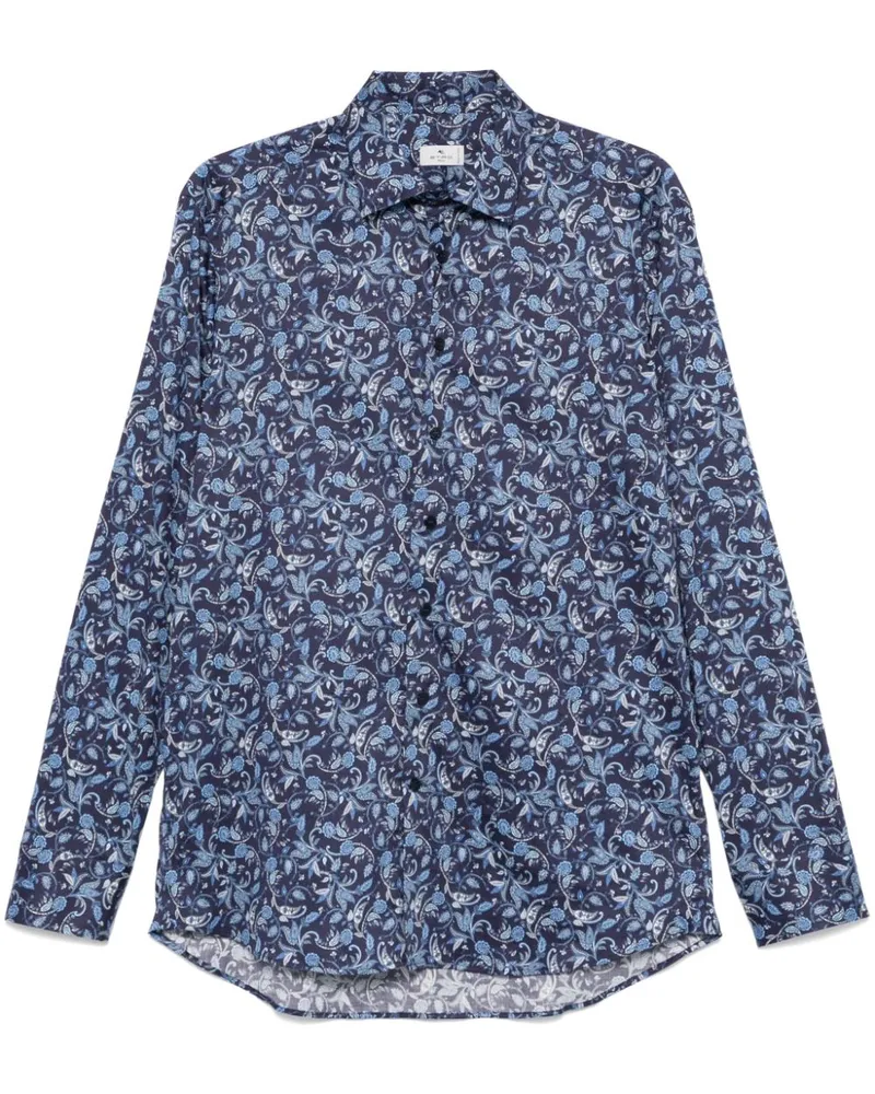 Etro Hemd mit Paisleymuster - Blau Blau