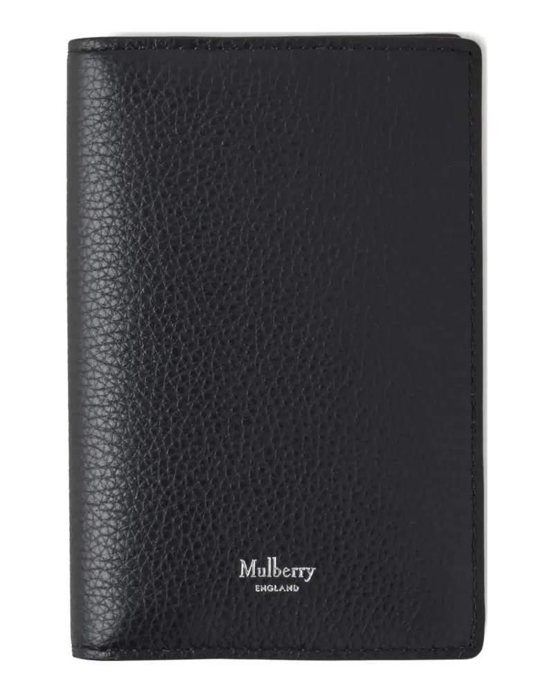 Mulberry logo-print passport cover - Schwarz Schwarz