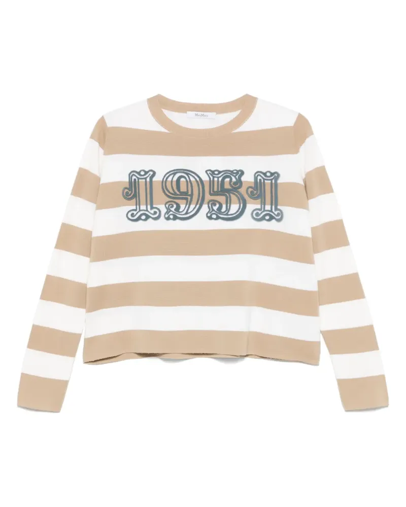 Max Mara Klassischer Pullover - Weiß Weiß