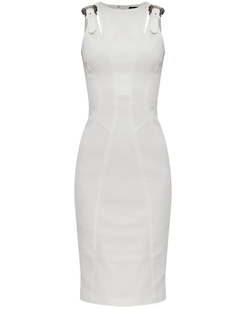 Versace Jeans Midikleid mit Schlitz hinten - Weiß Weiß