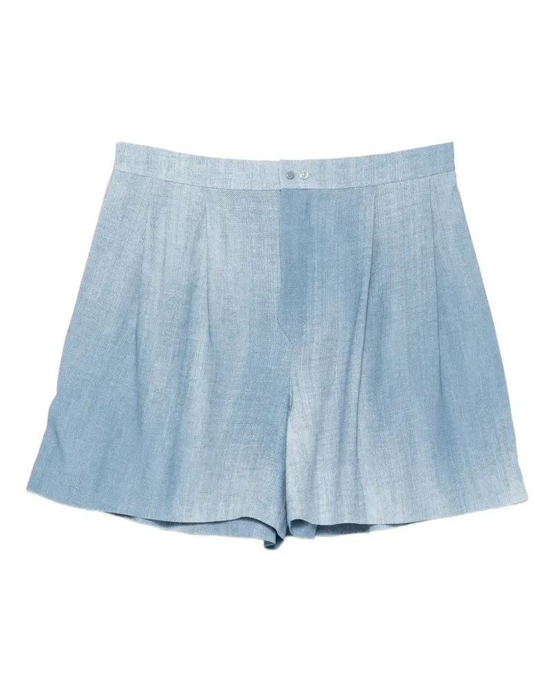 Ermanno Scervino pleated buttoned shorts - Blau Blau
