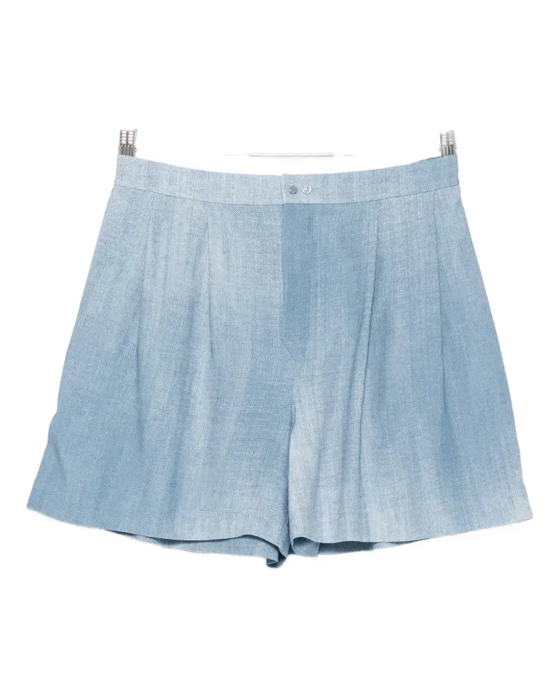 Ermanno Scervino pleated buttoned shorts - Blau Blau