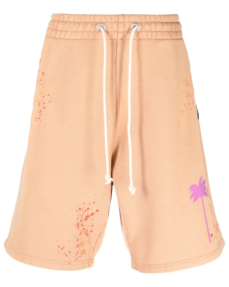 Palm Angels Joggingshorts mit Farbklecks-Print - Braun Braun