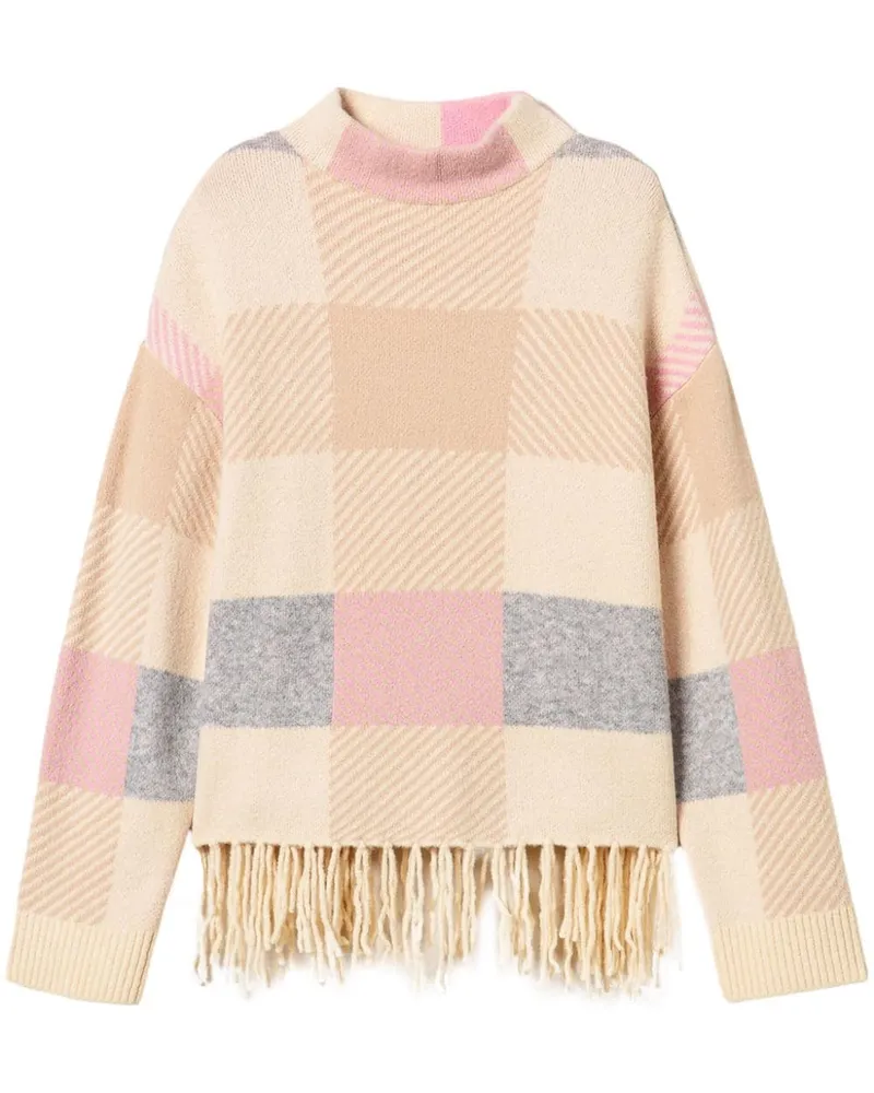 Twin-Set Karierter Pullover - Nude Nude