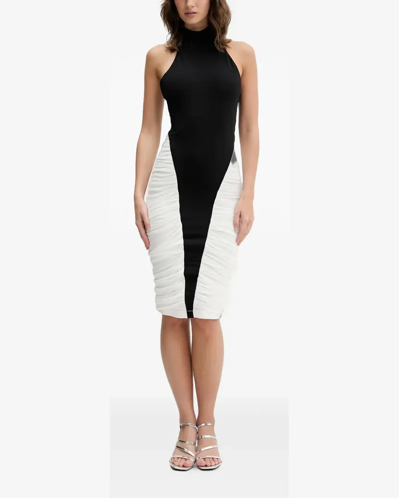 Bardot Gerafftes Midikleid - Schwarz Schwarz