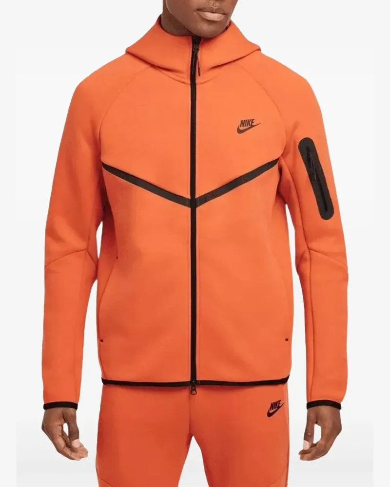 Nike Tech Windrunner "Orange/Black" Hoodie Orange