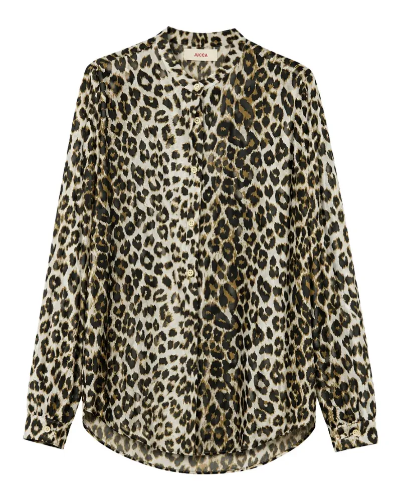 Jucca leopard-print shirt - Nude Nude