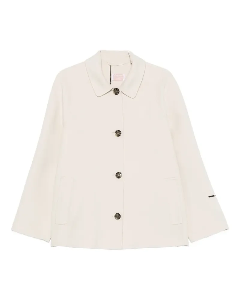 Marina Rinaldi Nnwtenzone raglan-sleeve button-front jacket - Nude Nude