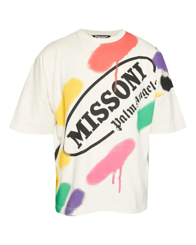 Palm Angels x Missoni logo-print T-shirt - Nude Nude