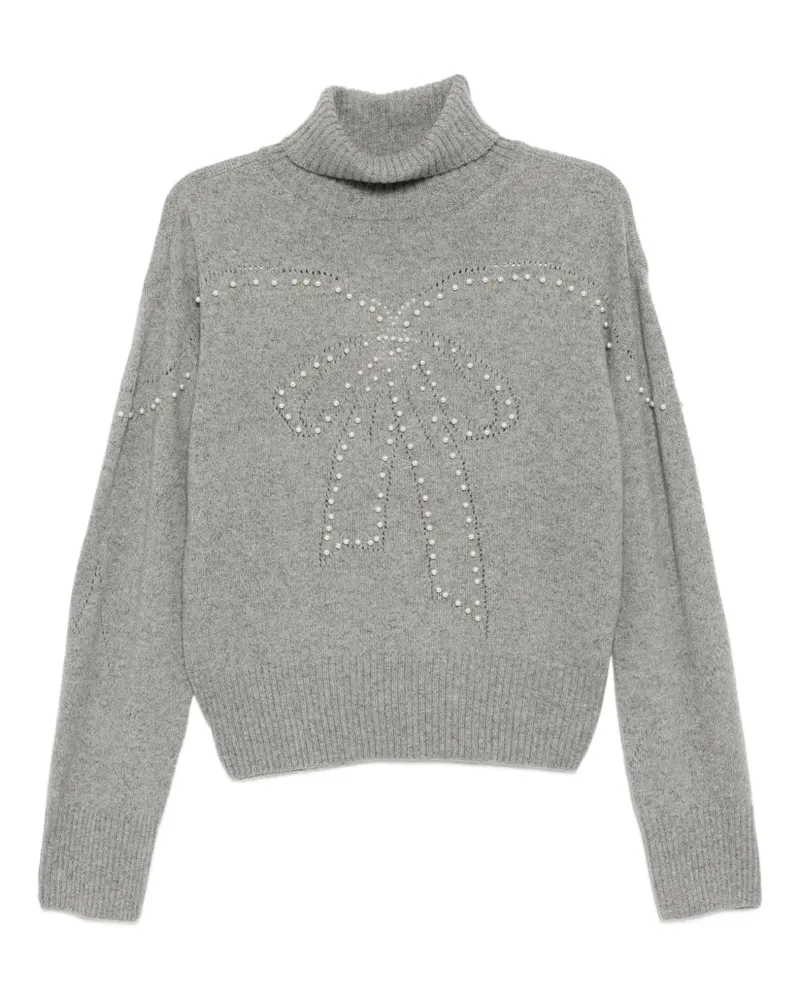 KIMHEKIM Sweatshirt mit Kunstperlen - Grau Grau
