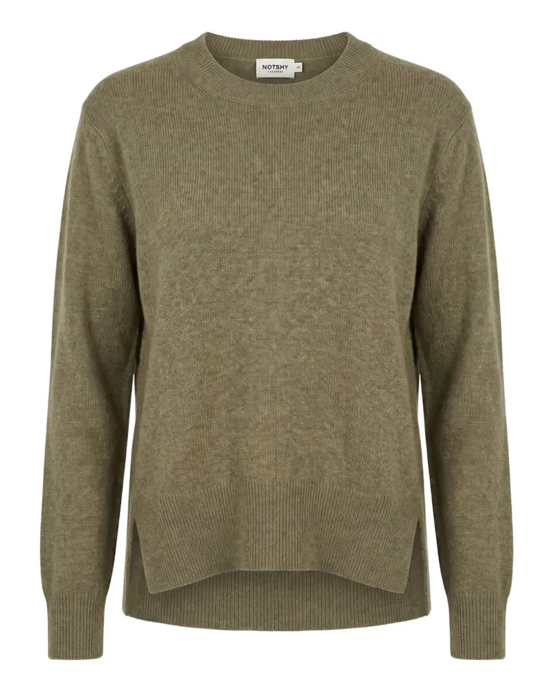 Not Shy side-slit cashmere sweater - Grün Grün