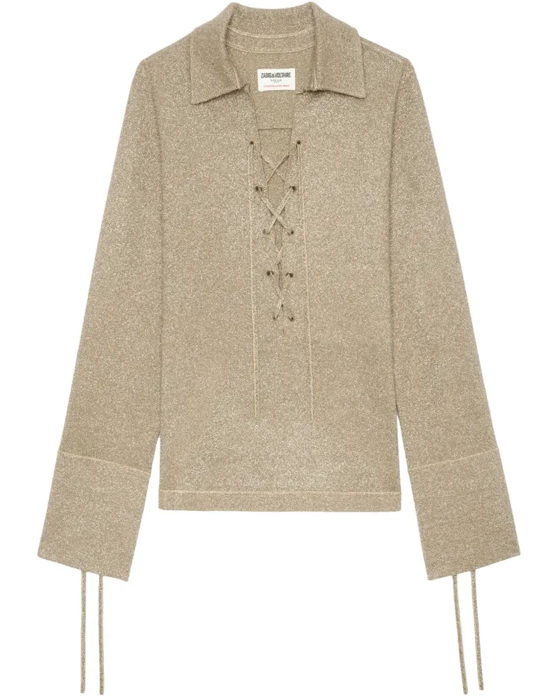 Zadig & Voltaire Listy Strickoberteil - Gold Gold