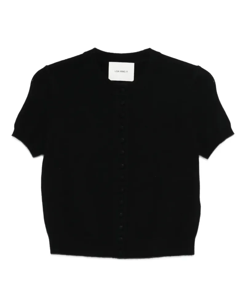 Lisa Yang Kurzärmeliger Lunea Cardigan - Schwarz Schwarz