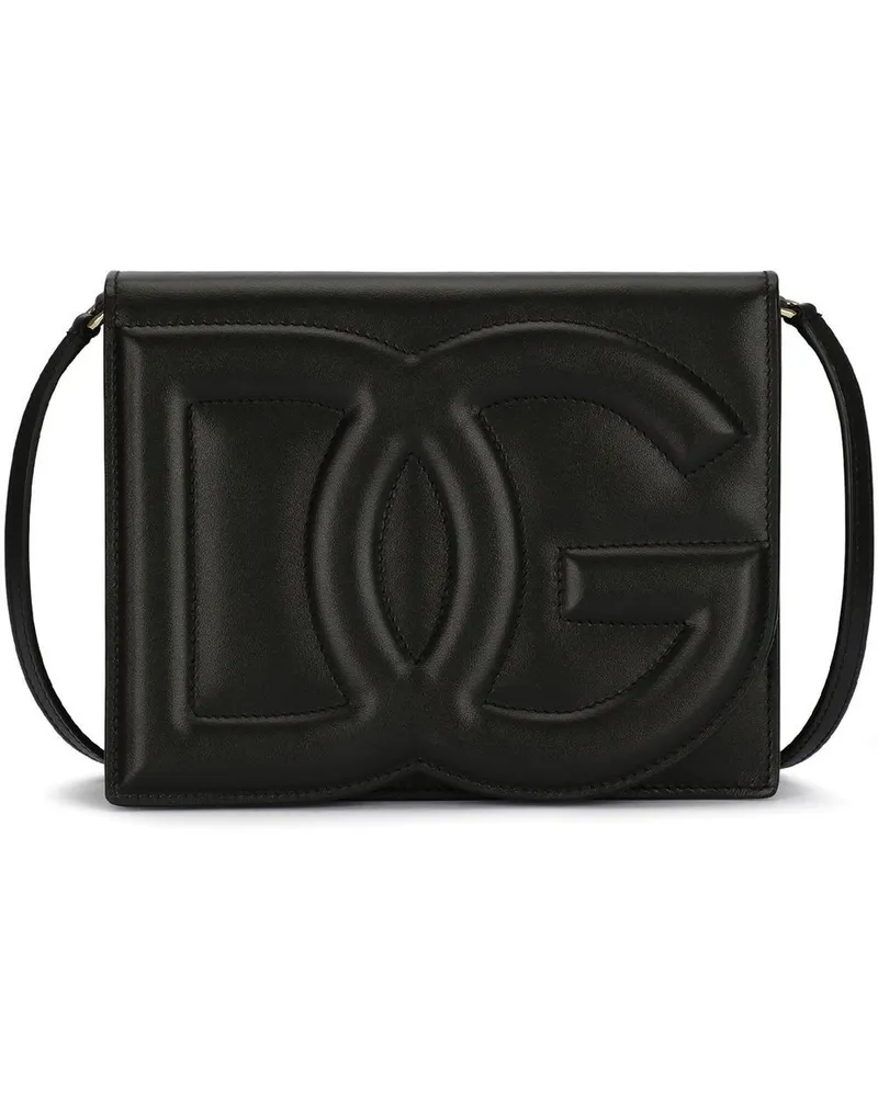 Dolce & Gabbana Umhängetasche mit DG-Logo - Schwarz Schwarz