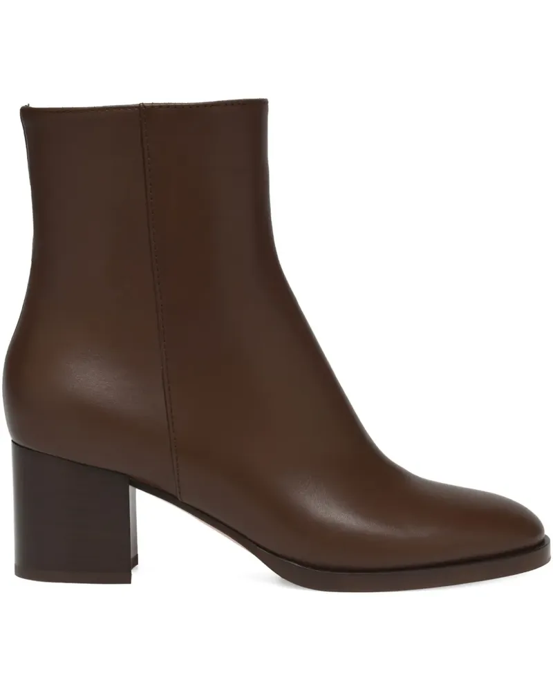 Gianvito Rossi Santiago Stiefeletten mit Blockabsatz 60mm - Braun Braun