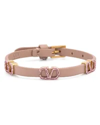 Valentino Garavani VLogo Signature Lederarmband Rosa