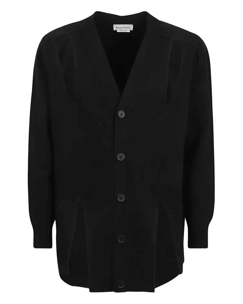 Alexander McQueen Cardigan mit V-Ausschnitt - Schwarz Schwarz