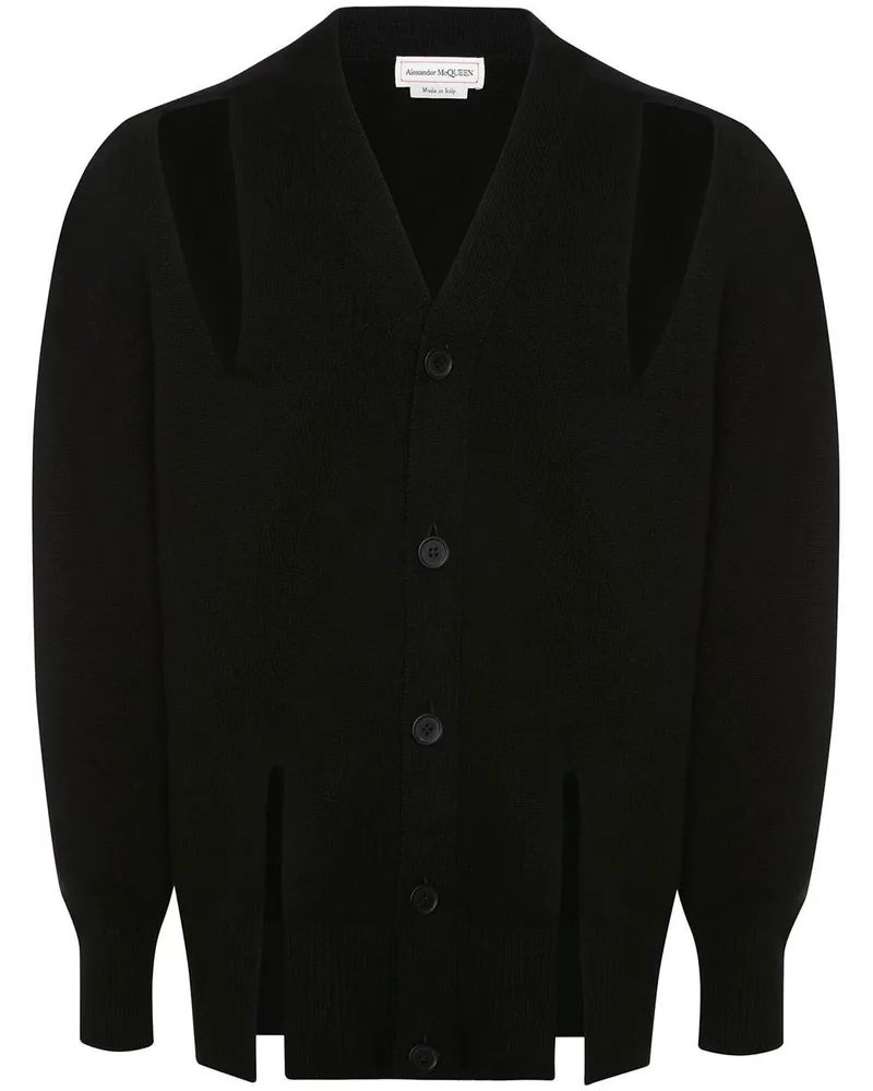 Alexander McQueen Cardigan mit V-Ausschnitt - Schwarz Schwarz