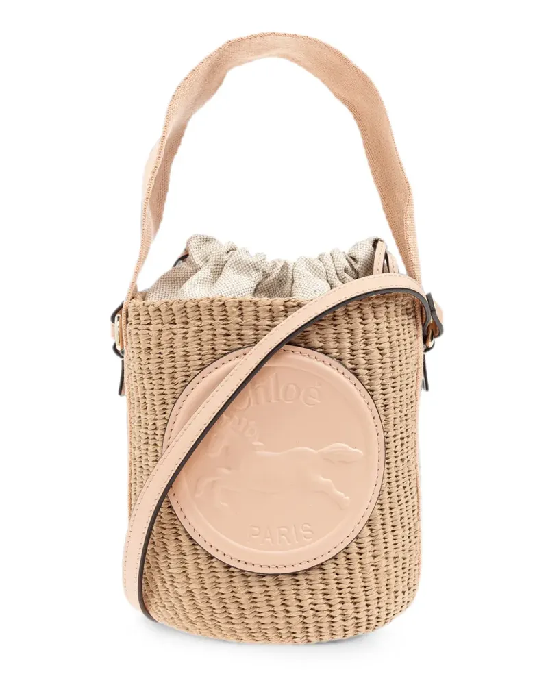 Chloé small Horse Medal bucket bag - Nude Nude