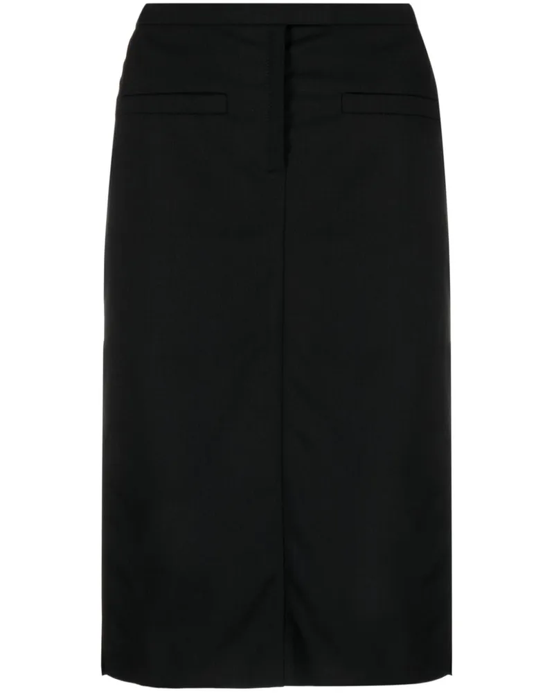 Courrèges Midirock mit Logo-Applikation - Schwarz Schwarz