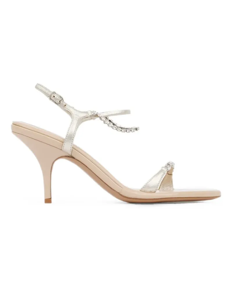 Chloé crystal-embellished leather sandals - Nude Nude
