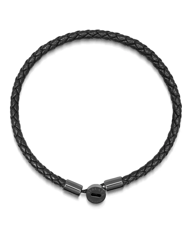 Nialaya Geflochtenes Kordelarmband - Schwarz Schwarz