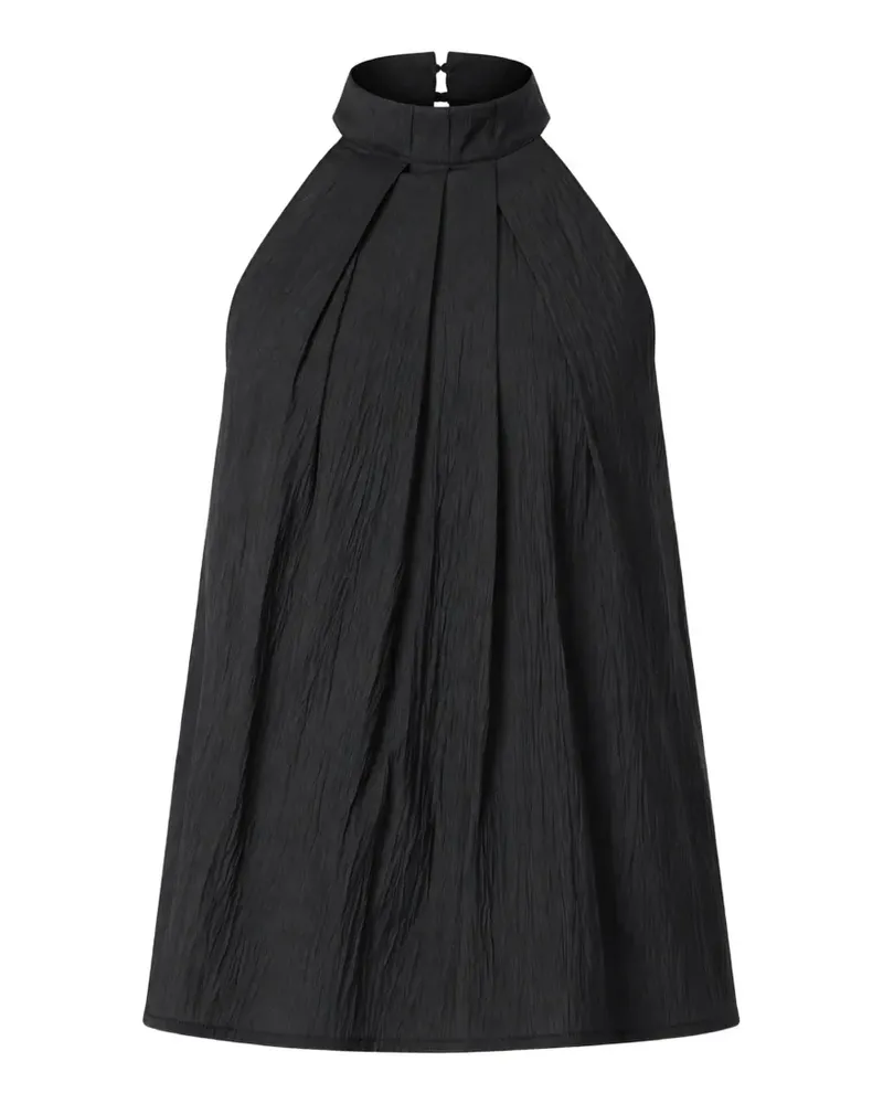 TELA Inca Neckholder-Top mit Falten - Schwarz Schwarz