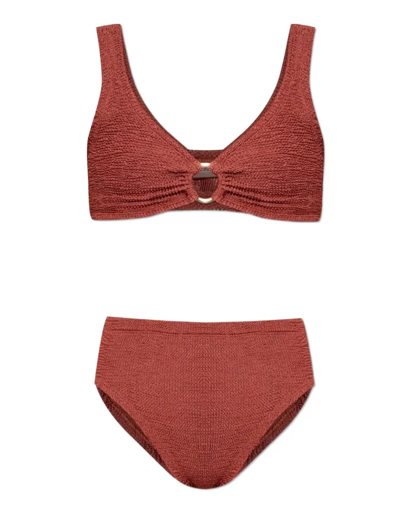 Hunza G Nadine Bikini in Knitteroptik - Rot Rot