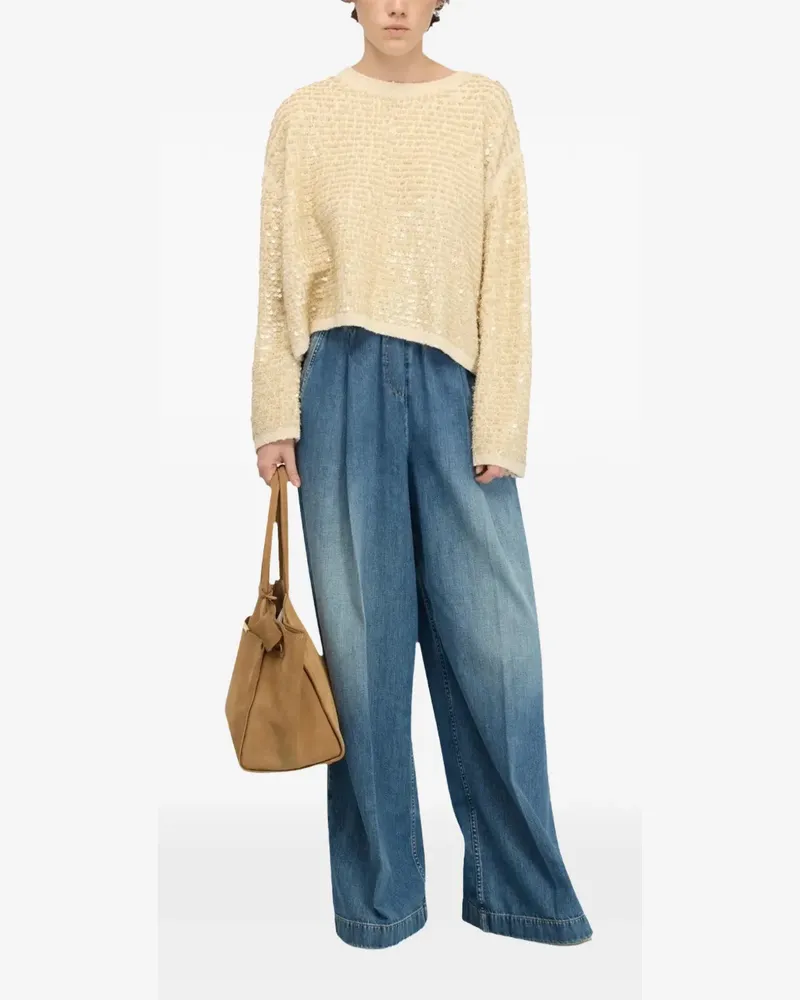 Semicouture Jimmy Jeans mit Falten - Blau Blau