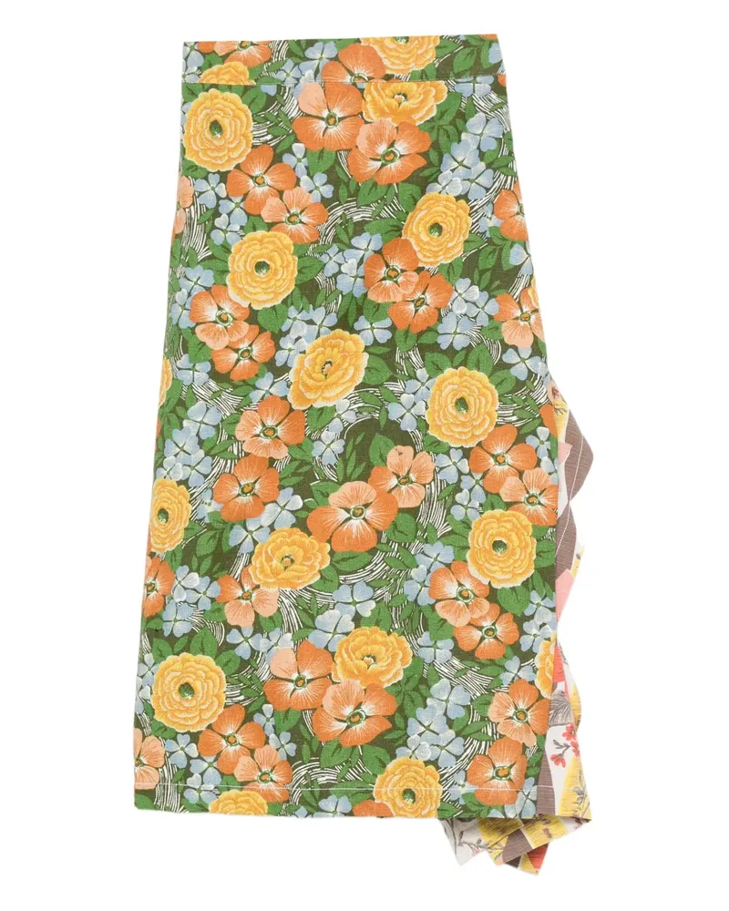 Colville Midirock mit Blumen-Print - Orange Orange