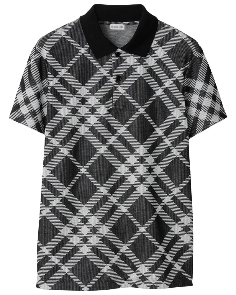 Burberry Poloshirt mit Vintage-Check - Schwarz Schwarz