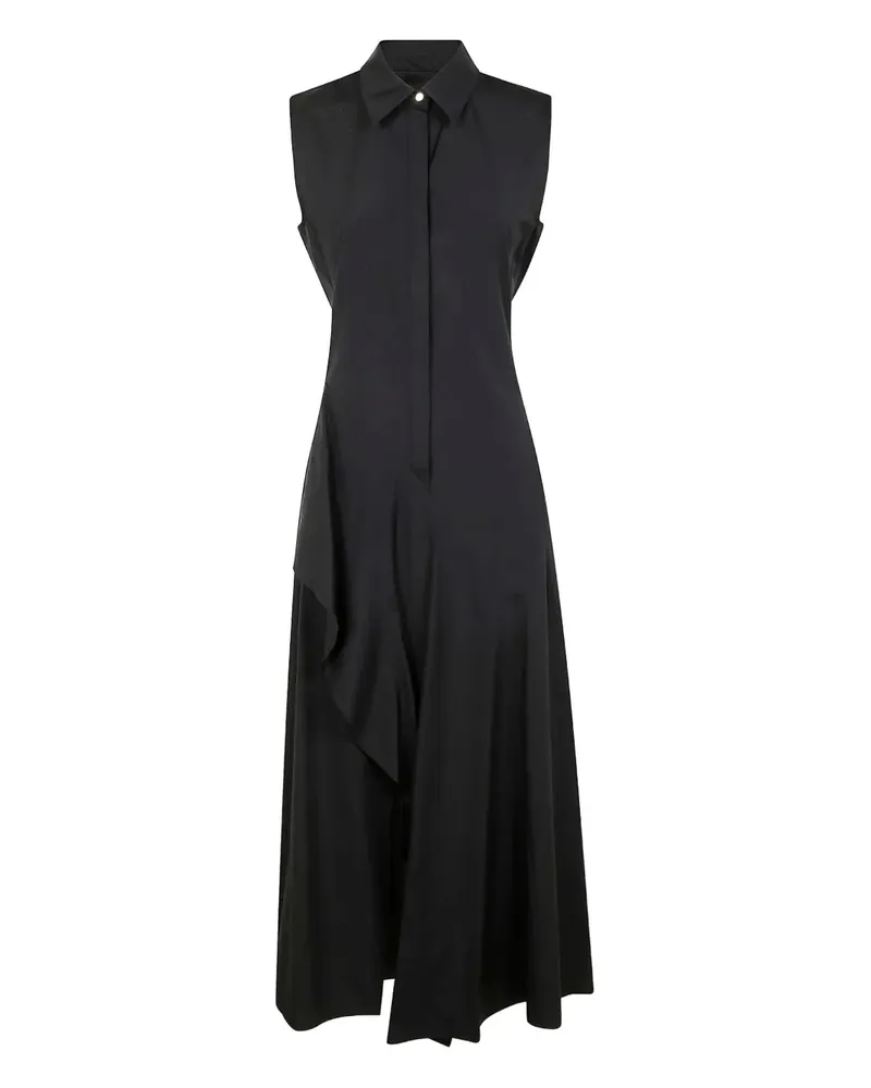 Max Mara Asymmetrisches Keras Kleid - Schwarz Schwarz