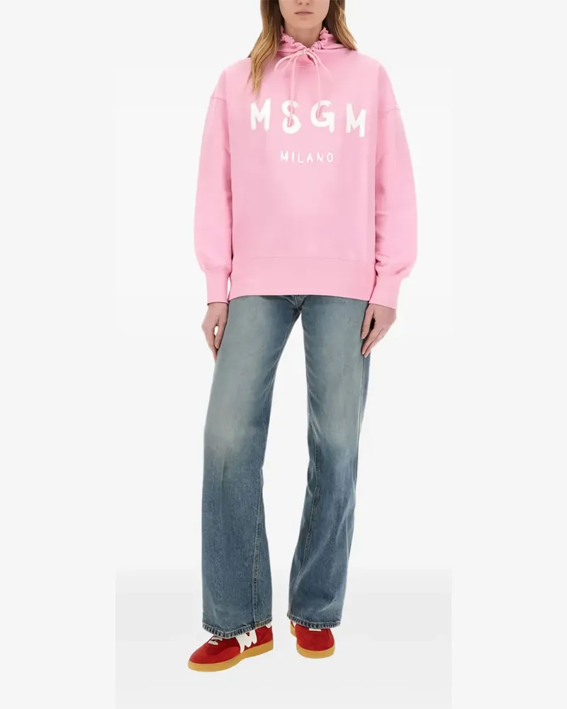 MSGM Hoodie mit Logo-Print - Rosa Rosa