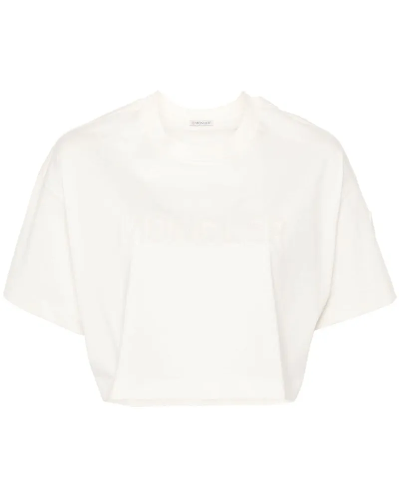 Moncler T-Shirt mit Pailletten - Nude Nude