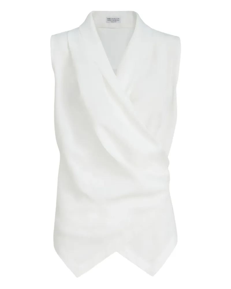 Brunello Cucinelli V-neck vest - Weiß Weiß