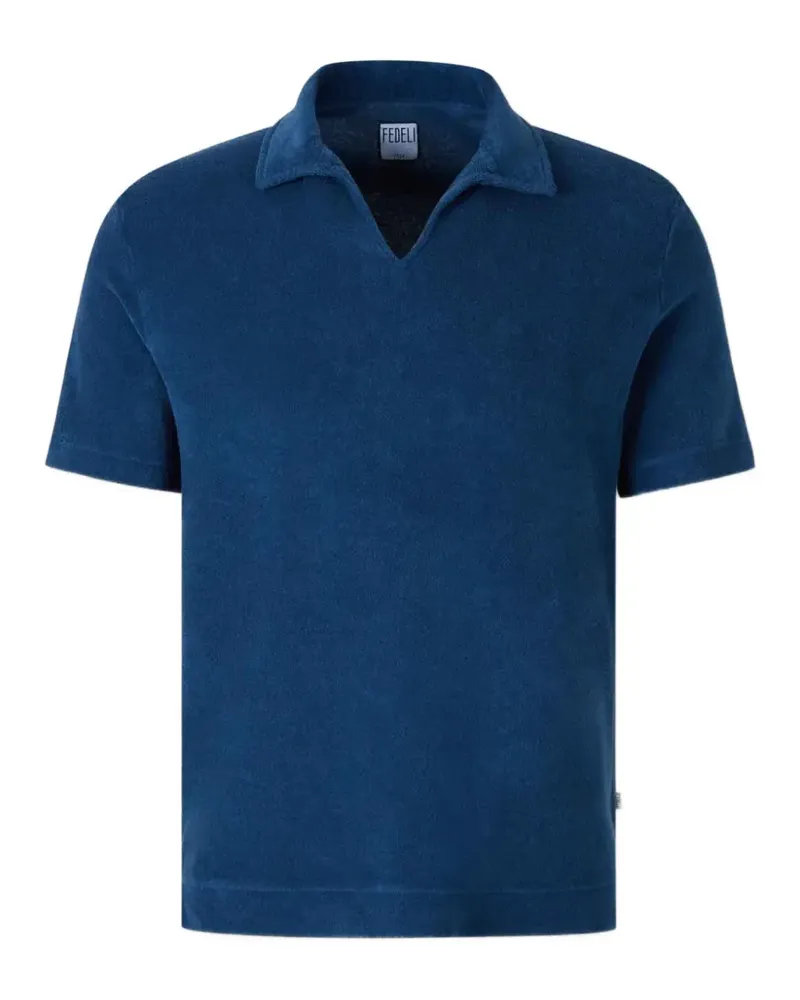 Fedeli V-neck T-shirt - Blau Blau