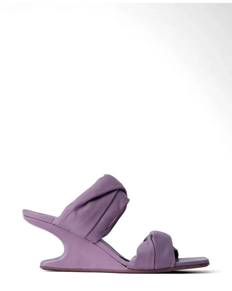 Rick Owens draped wedge sandals - Violett Violett