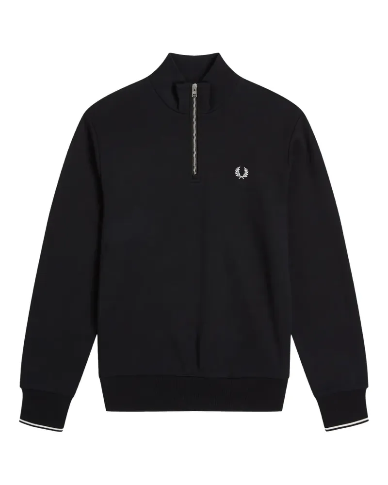 Fred Perry Sweatshirt mit Reißverschluss - Schwarz Schwarz