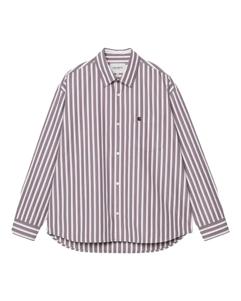 Carhartt WIP Gestreiftes Malden Hemd - Violett Violett