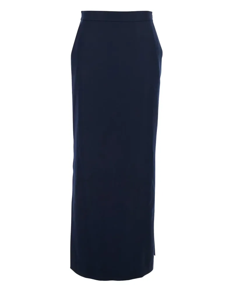 Antonelli Firenze High-Waist-Midirock mit Schlitz - Blau Blau