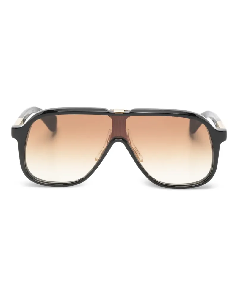 Jacques Marie Mage Kurokawa Sonnenbrille mit Oversized-Gestell - Schwarz Schwarz