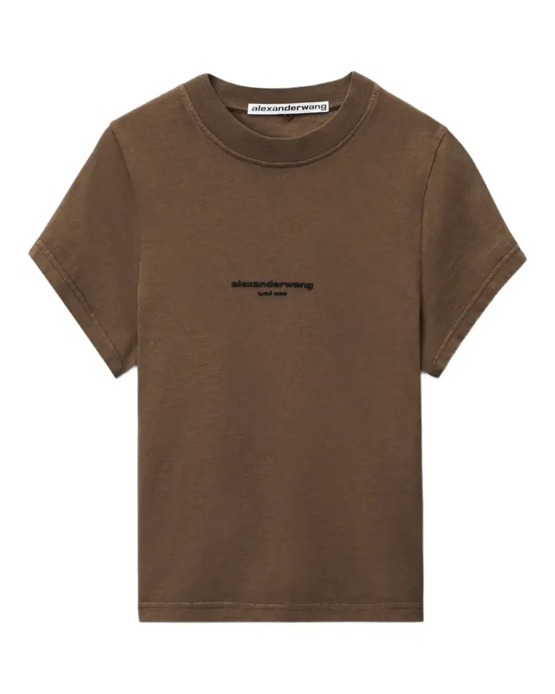 Alexander Wang T-Shirt mit Logo-Print - Grün Grün