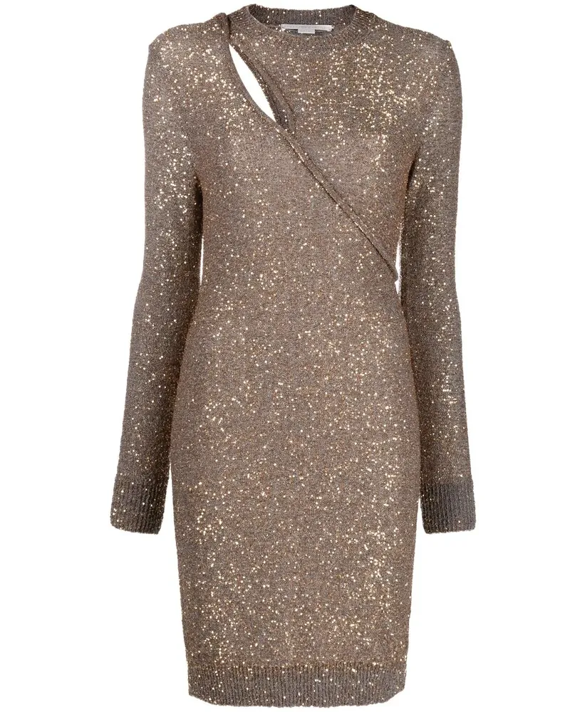 Stella McCartney Strickkleid mit Pailletten - Grau Grau